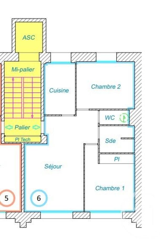 Appartement F3 à vendre - 3 pièces - 49.66 m2 - ST NAZAIRE - 44 - PAYS-DE-LOIRE - Century 21 By Ouest