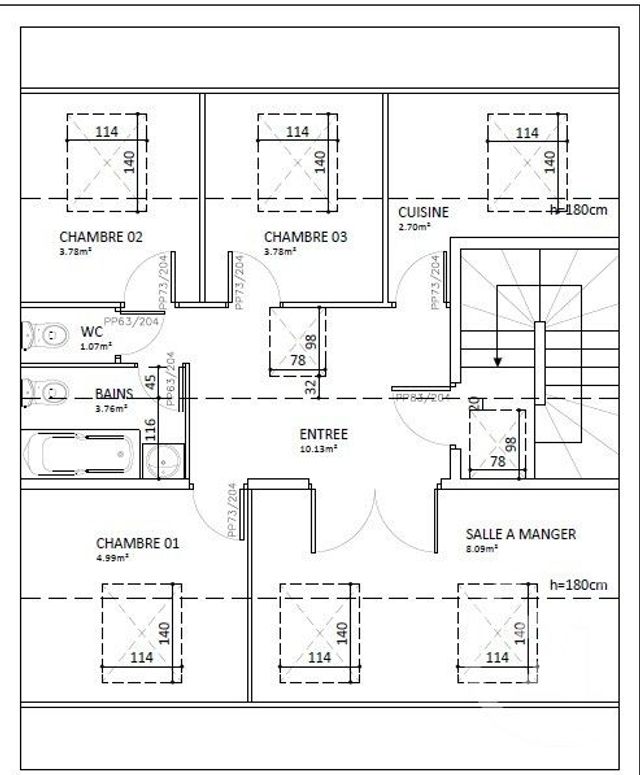 Appartement F3 à vendre ST NAZAIRE